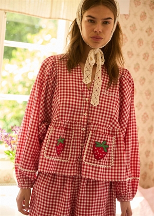 Bobbie bluse Red Checks Sissel Edelbo 